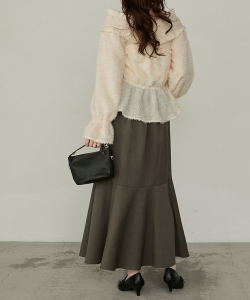 Cherir Mignon(シェリルミニョン)の「【Cherir Mignon】2wayオフショルフリンジペプラムブラウス(シャツ/ブラウス・レディース・アイボリー/ブラック/ピンク・FREE)」の22枚目の写真