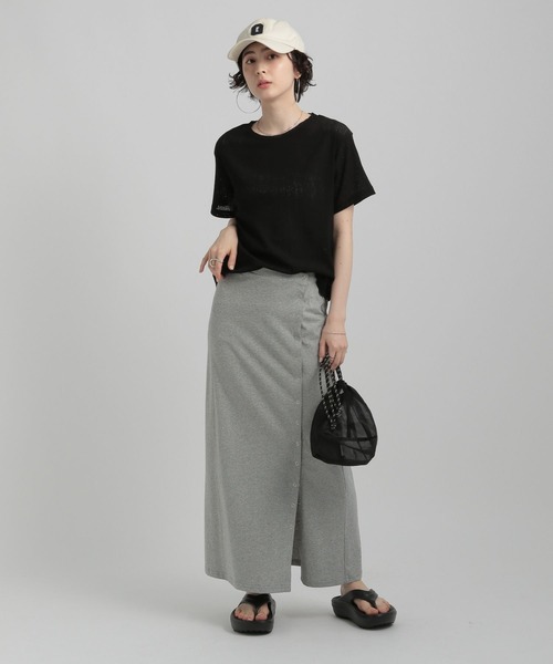 GEORGE'S(ジョージズ)の「メッシュTシャツ(Tシャツ/カットソー・レディース・ボルドー/ブラック/オフホワイト・SMALL/MEDIUM)」の14枚目の写真