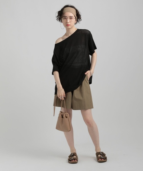 GEORGE'S(ジョージズ)の「メッシュTシャツ(Tシャツ/カットソー・レディース・ボルドー/ブラック/オフホワイト・SMALL/MEDIUM)」の15枚目の写真