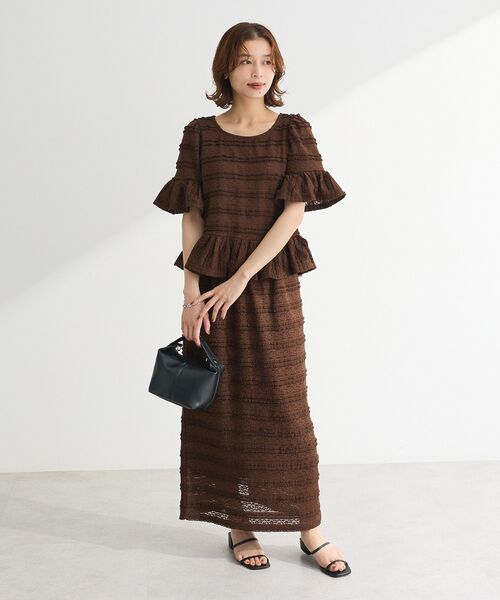 Sugar spoon（シュガースプーン）の「・SUGAR SPOON レースフリルナロースカート（スカート・レディース・オフホワイト/ブラック/ブラウン・FREE）」の5枚目の写真