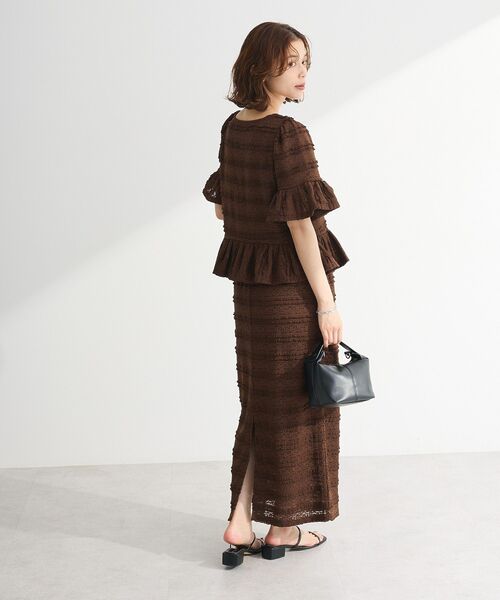 Sugar spoon（シュガースプーン）の「・SUGAR SPOON レースフリルナロースカート（スカート・レディース・オフホワイト/ブラック/ブラウン・FREE）」の7枚目の写真