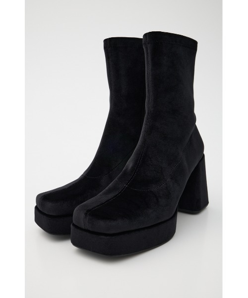 MOUSSY（マウジー）の「STRETCH BLOCK HEEL ブーツ（ブーツ・レディース・ブラウン/ブラック・SMALL/MEDIUM/LARGE）」の4枚目の写真