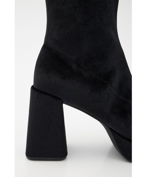 週末まで価格！MOUSSY STRETCH BLOCK HEEL ブーツSサイズ セール】【25年AW新作】STRETCH BLOCK HEEL ブーツ（ブーツ）｜MOUSSY