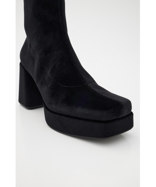 MOUSSY（マウジー）の「STRETCH BLOCK HEEL ブーツ（ブーツ・レディース・ブラウン/ブラック・SMALL/MEDIUM/LARGE）」の9枚目の写真