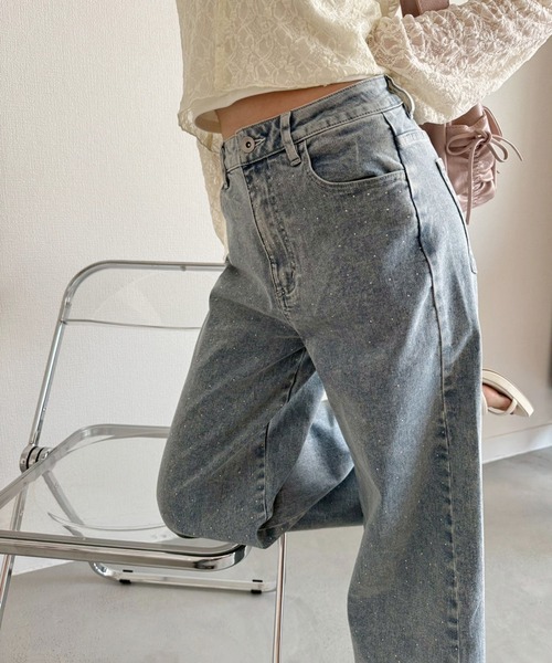 one after another NICE CLAUP（ワンアフターアナザーナイスクラップ）の「【サイズ展開あり】ワイドデニム（デニムパンツ・レディース・ライトブルー/ブルー/ブラック・SMALL/MEDIUM）」の2枚目の写真