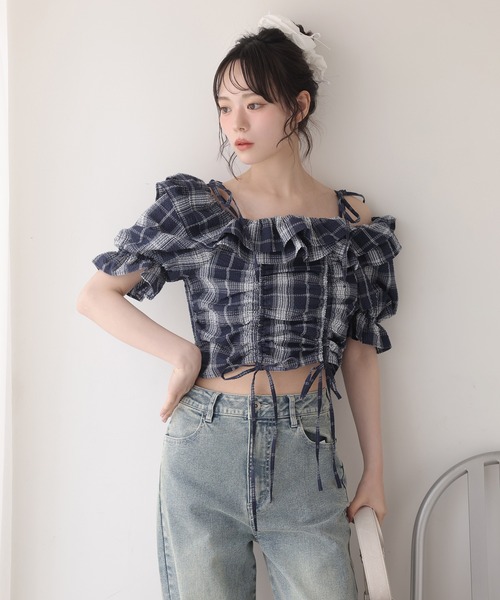 one after another NICE CLAUP（ワンアフターアナザーナイスクラップ）の「【サイズ展開あり】ワイドデニム（デニムパンツ・レディース・ライトブルー/ブルー/ブラック・SMALL/MEDIUM）」の10枚目の写真