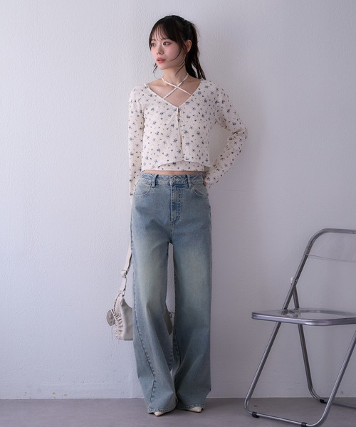 one after another NICE CLAUP（ワンアフターアナザーナイスクラップ）の「【サイズ展開あり】ワイドデニム（デニムパンツ・レディース・ライトブルー/ブルー/ブラック・SMALL/MEDIUM）」の13枚目の写真