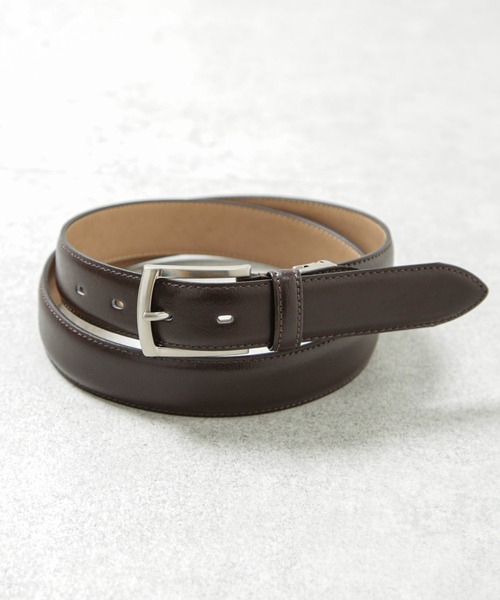 NANO universe（ナノユニバース）の「日本製 水シボスプリットレザーベルト（ベルト・メンズ・ブラック/ダークブラウン・FREE）」の2枚目の写真