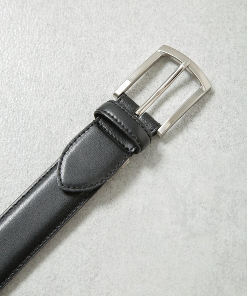 NANO universe（ナノユニバース）の「日本製 水シボスプリットレザーベルト（ベルト・メンズ・ブラック/ダークブラウン・FREE）」の3枚目の写真