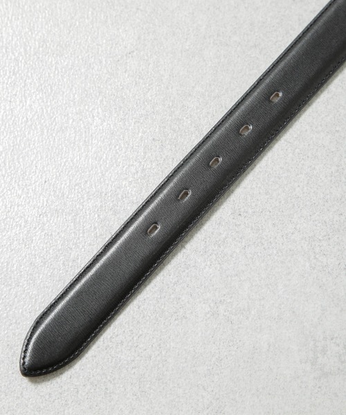 NANO universe（ナノユニバース）の「日本製 水シボスプリットレザーベルト（ベルト・メンズ・ブラック/ダークブラウン・FREE）」の4枚目の写真