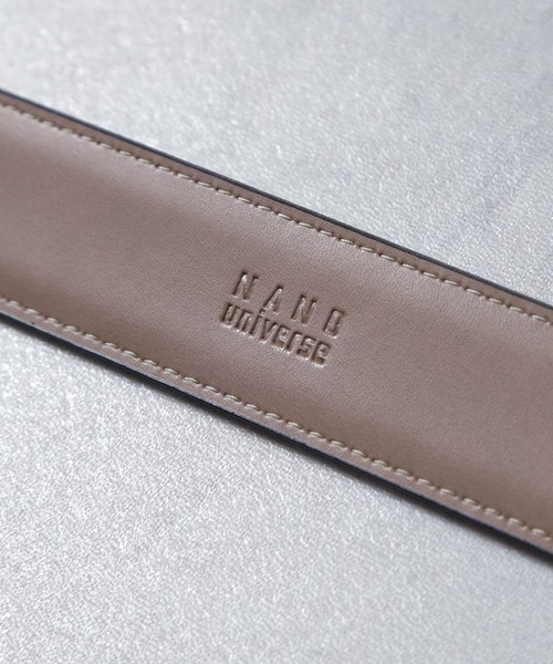 NANO universe（ナノユニバース）の「日本製 水シボスプリットレザーベルト（ベルト・メンズ・ブラック/ダークブラウン・FREE）」の6枚目の写真