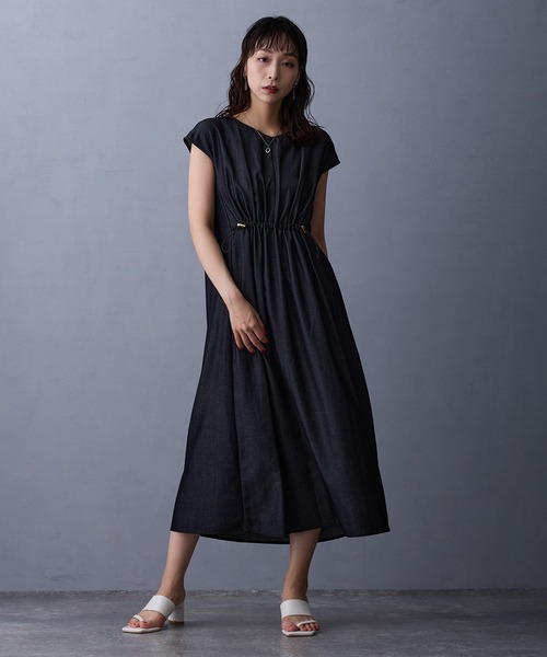 NICOLE white（ニコルホワイト）の「デニムワンピース（ワンピース・レディース・ブルー/ブラック・FREE）」の3枚目の写真