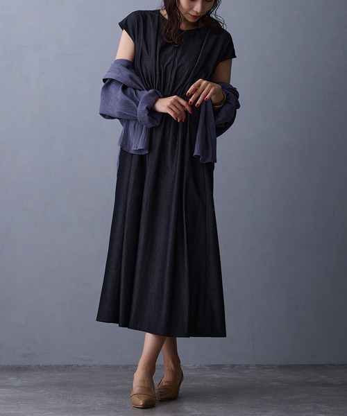 NICOLE white（ニコルホワイト）の「デニムワンピース（ワンピース・レディース・ブルー/ブラック・FREE）」の10枚目の写真