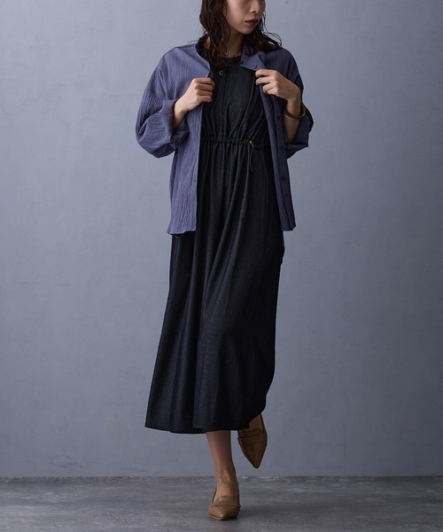 NICOLE white（ニコルホワイト）の「デニムワンピース（ワンピース・レディース・ブルー/ブラック・FREE）」の11枚目の写真