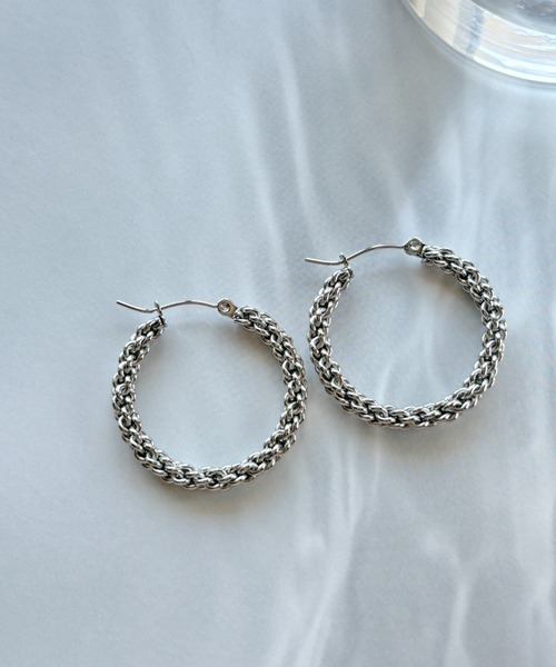 ciite' surgical stainless(シーテサージカルステンレス)の「【 金属アレルギー対応 】デザインフープピアス サージカルステンレス(両耳用)(ピアス(両耳用)・レディース・ゴールド/シルバー・FREE)」の15枚目の写真