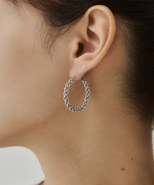 ciite' surgical stainless(シーテサージカルステンレス)の「【 金属アレルギー対応 】デザインフープピアス サージカルステンレス(両耳用)(ピアス(両耳用)・レディース・ゴールド/シルバー・FREE)」の10枚目の写真