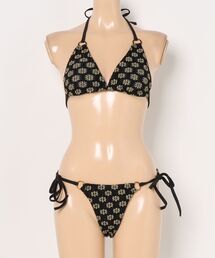 Ritzy（リッツィー）の「モノトーン小花柄 ホルターネック ビキニ 水着（水着）」