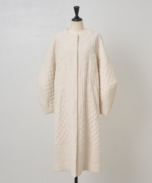 BEARDSLEY（ビアズリー）の「《15 quinze》刺繍キルトコート（その他アウター・レディース・アイボリー/キャメル・FREE）」の22枚目の写真