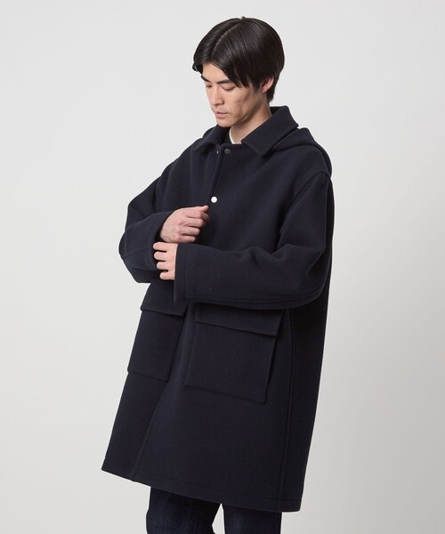 THE STEVENSON ブラック ニット ダッフルコート THE STEVENSON ブラック ニット ダッフルコート THE STEVENSON