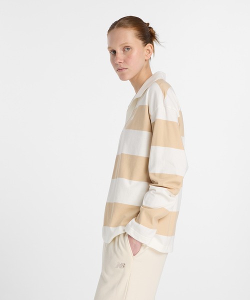 NEW BALANCE(ニューバランス)の「Rugby ロングスリーブトップ(ポロシャツ・レディース・ブルー系その他/ブラウン系その他・MEDIUM/LARGE/X-LARGE/SMALL)」の3枚目の写真