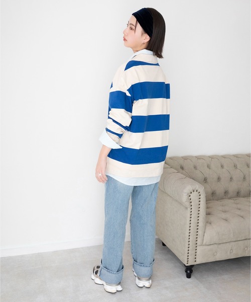 NEW BALANCE(ニューバランス)の「Rugby ロングスリーブトップ(ポロシャツ・レディース・ブルー系その他/ブラウン系その他・MEDIUM/LARGE/X-LARGE/SMALL)」の22枚目の写真