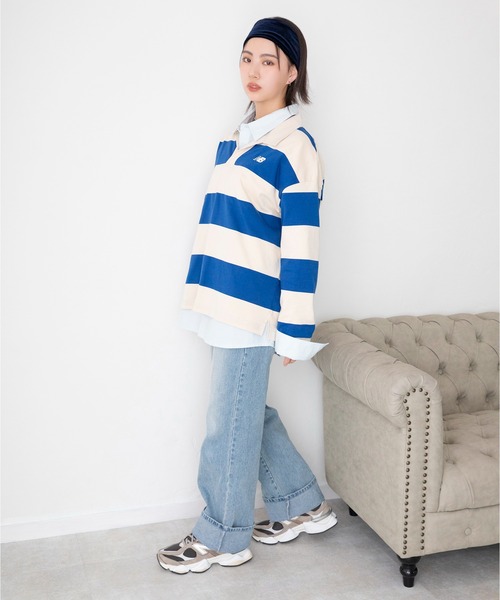 NEW BALANCE(ニューバランス)の「Rugby ロングスリーブトップ(ポロシャツ・レディース・ブルー系その他/ブラウン系その他・MEDIUM/LARGE/X-LARGE/SMALL)」の21枚目の写真