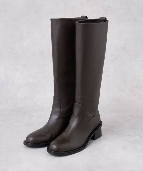 LANVIN en Bleu（ランバンオンブルー）の「レザーロングブーツ（ブーツ・レディース・ブラウン/ブラック・L/M/S）」の3枚目の写真