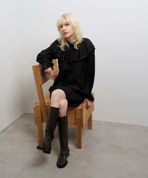 LANVIN en Bleu（ランバンオンブルー）の「レザーロングブーツ（ブーツ・レディース・ブラウン/ブラック・L/M/S）」の9枚目の写真