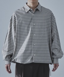 【SLICK/スリック】Micro Check Drawstring Regular Shirt/マイクロチェックドロストレギュラーカラーシャツ / クラシック