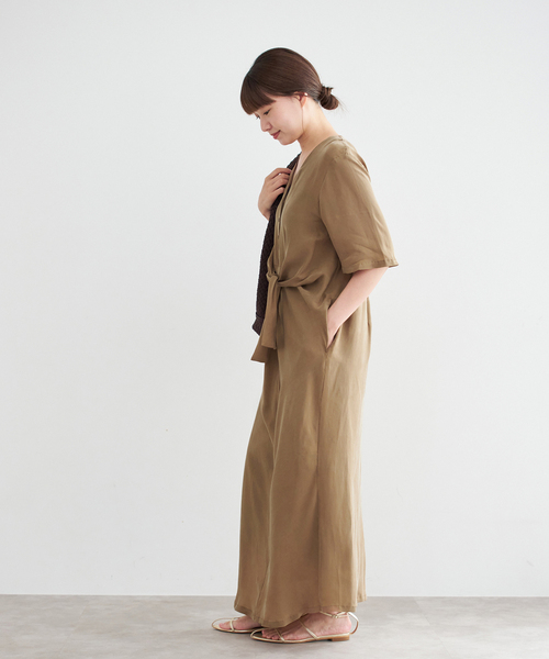 IENA(イエナ)の「キュプラサテンノットワンピース(ワンピース・レディース・ネイビー/キャメル・36/38)」の19枚目の写真