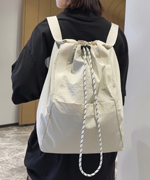 【2WAY・撥水】 2WAYドローコードバッグ リュック ショルダーバッグ トートバッグ ナイロン パラコード バッグ 大容量