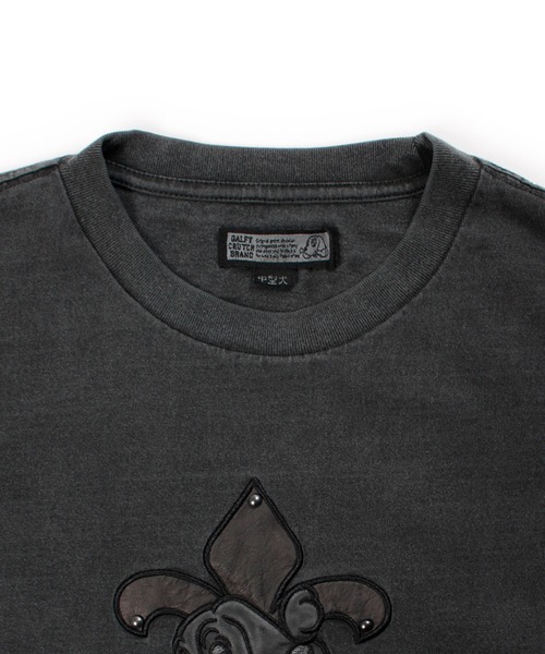 GALFY/ガルフィー】ぼろぼろロゴ百合の紋ロンTee（Tシャツ/カットソー