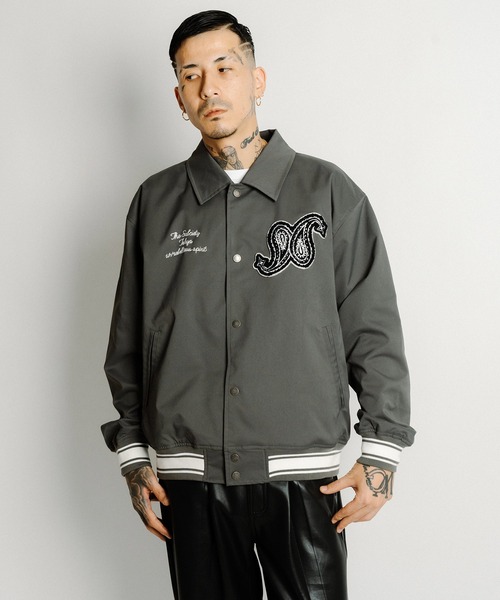 Subciety（サブサエティ）の「Light varsity jkt（スタジャン・メンズ・グレー/ブラック/カーキ・LARGE/X-LARGE/SMALL/MEDIUM）」の10枚目の写真