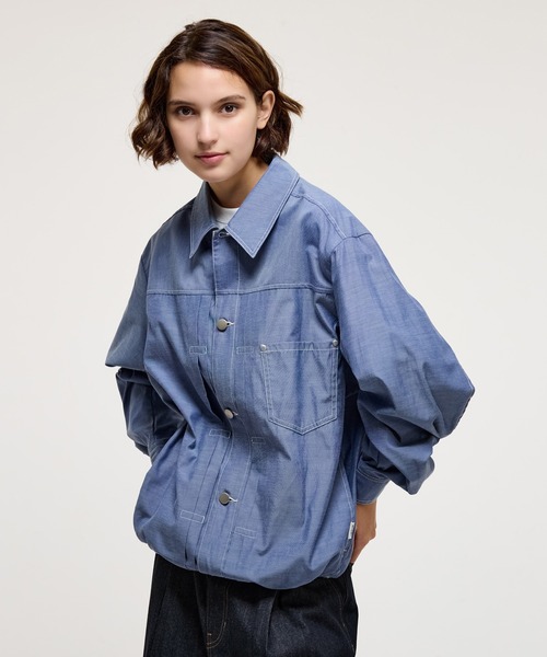 WETTEMPT(ウィテンプト)の「CHAMBRAY TRACKER SHIRT JACKET / シャンブレートラッカーシャツジャケット(シャツ/ブラウス・メンズ・チャコールグレー/ブルー・SMALL/MEDIUM/LARGE)」の2枚目の写真