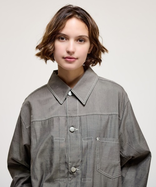 WETTEMPT(ウィテンプト)の「CHAMBRAY TRACKER SHIRT JACKET / シャンブレートラッカーシャツジャケット(シャツ/ブラウス・メンズ・チャコールグレー/ブルー・SMALL/MEDIUM/LARGE)」の12枚目の写真