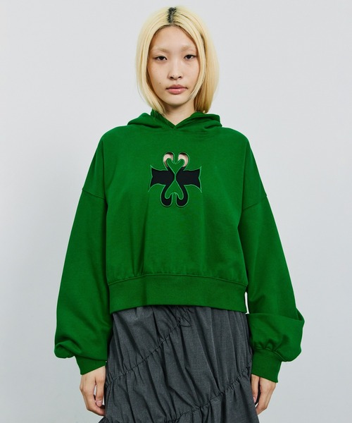 SORIN（ソリン　）の「SWAN Cutwork Balloon Hoodie/スワンカットワーク　バルーンフーディ（パーカー・レディース・ブラック/グレー/グリーン・38）」の3枚目の写真
