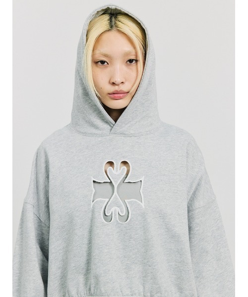 SORIN（ソリン　）の「SWAN Cutwork Balloon Hoodie/スワンカットワーク　バルーンフーディ（パーカー・レディース・ブラック/グレー/グリーン・38）」の8枚目の写真