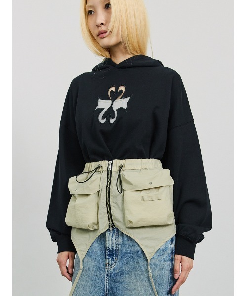 SORIN（ソリン　）の「SWAN Cutwork Balloon Hoodie/スワンカットワーク　バルーンフーディ（パーカー・レディース・ブラック/グレー/グリーン・38）」の20枚目の写真