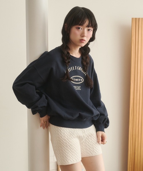 REMOON（リムーン）の「クルーネックフロッキープリントスウェット（スウェット・レディース・レッド/ネイビー/グレー・FREE）」の17枚目の写真