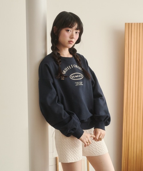 REMOON（リムーン）の「クルーネックフロッキープリントスウェット（スウェット・レディース・レッド/ネイビー/グレー・FREE）」の19枚目の写真