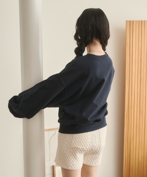 REMOON（リムーン）の「クルーネックフロッキープリントスウェット（スウェット・レディース・レッド/ネイビー/グレー・FREE）」の18枚目の写真