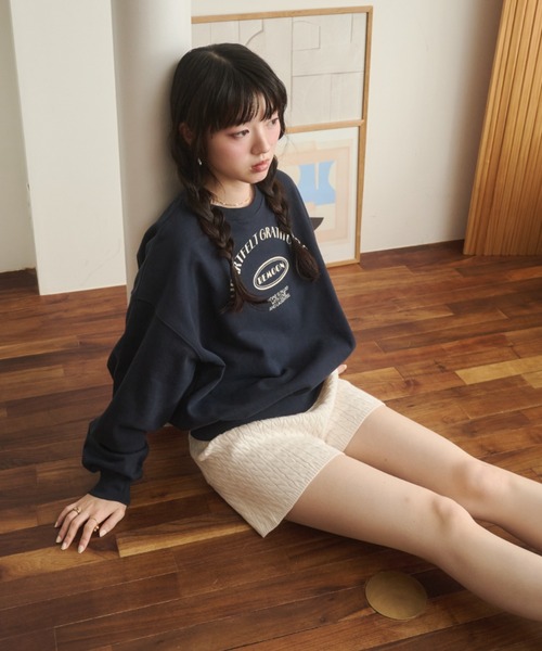 REMOON（リムーン）の「クルーネックフロッキープリントスウェット（スウェット・レディース・レッド/ネイビー/グレー・FREE）」の21枚目の写真