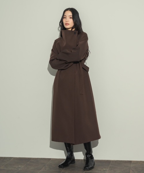 neuna ドレープロングコート ドレープロングコート（ノーカラーコート）｜NEUNA（ヌナ）の