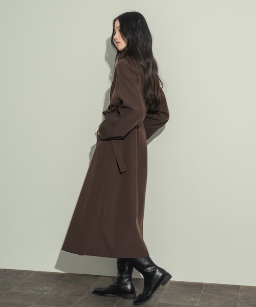 NEUNA(ヌナ)の「ドレープロングコート(トレンチコート・レディース・ブラック/ブラウン・FREE)」の8枚目の写真
