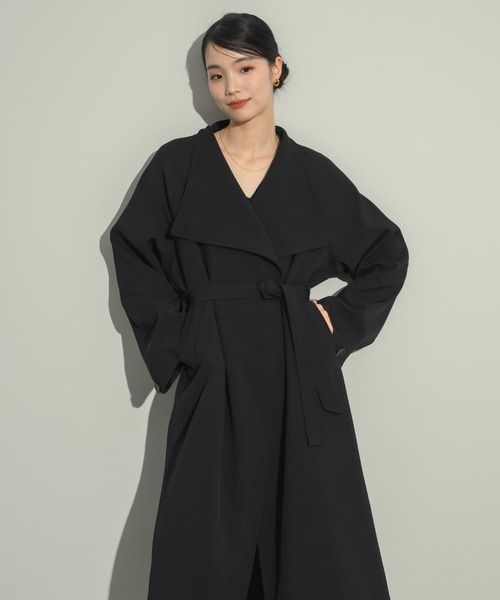 neuna ドレープロングコート ドレープロングコート（ノーカラーコート）｜NEUNA（ヌナ）の