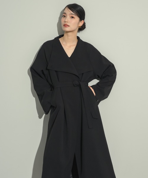 ドレープロングコート（ノーカラーコート）｜NEUNA（ヌナ）の