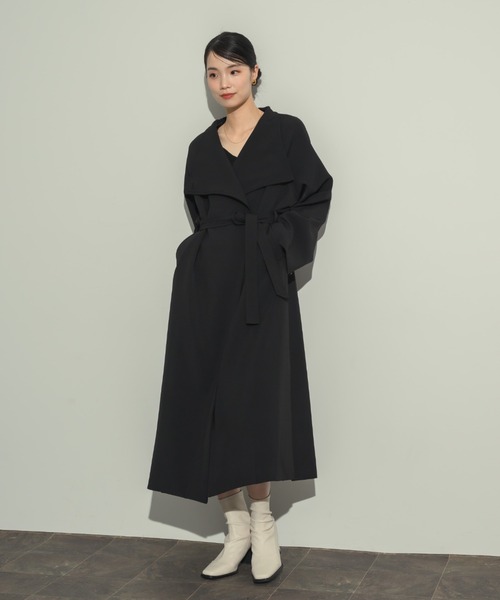ドレープロングコート（ノーカラーコート）｜NEUNA（ヌナ）の