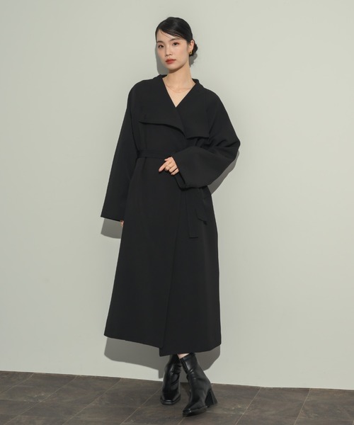 neuna ドレープロングコート ドレープロングコート（ノーカラーコート）｜NEUNA（ヌナ）の