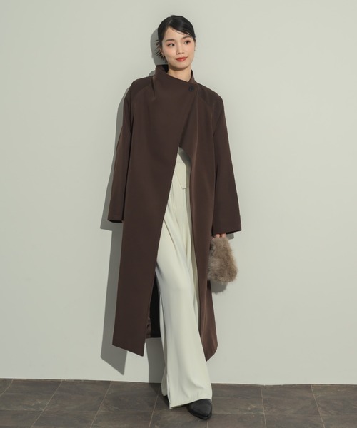 neuna ドレープロングコート ドレープロングコート（ノーカラーコート）｜NEUNA（ヌナ）の