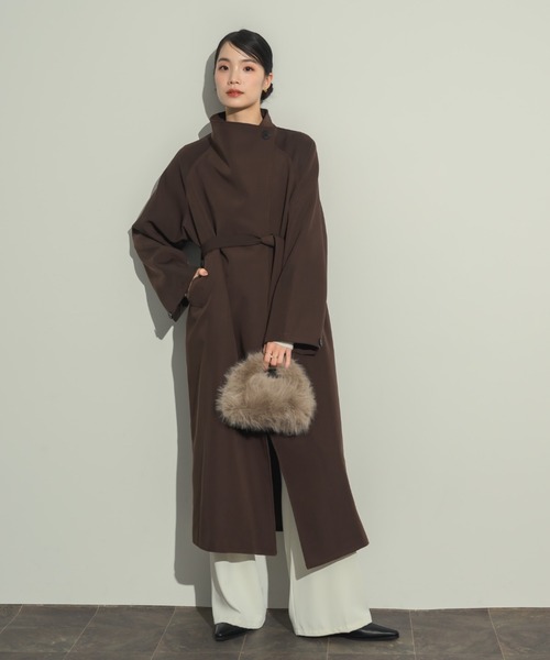 neuna ドレープロングコート ドレープロングコート（ノーカラーコート）｜NEUNA（ヌナ）の